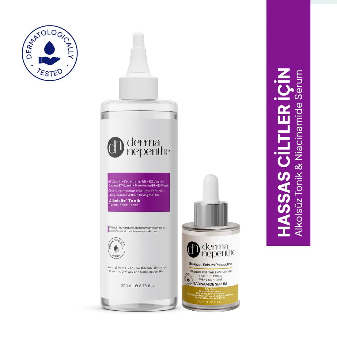 Hassas Ciltlerin Koruyucu Kalkanı: Alkolsüz Tonik & Niacinamide Serum İkilisi